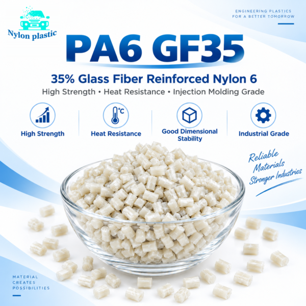 Pa6 PA6 GF35 Glass Fiber Reinforced Nylon 6 Pellets - Nylon Plastic